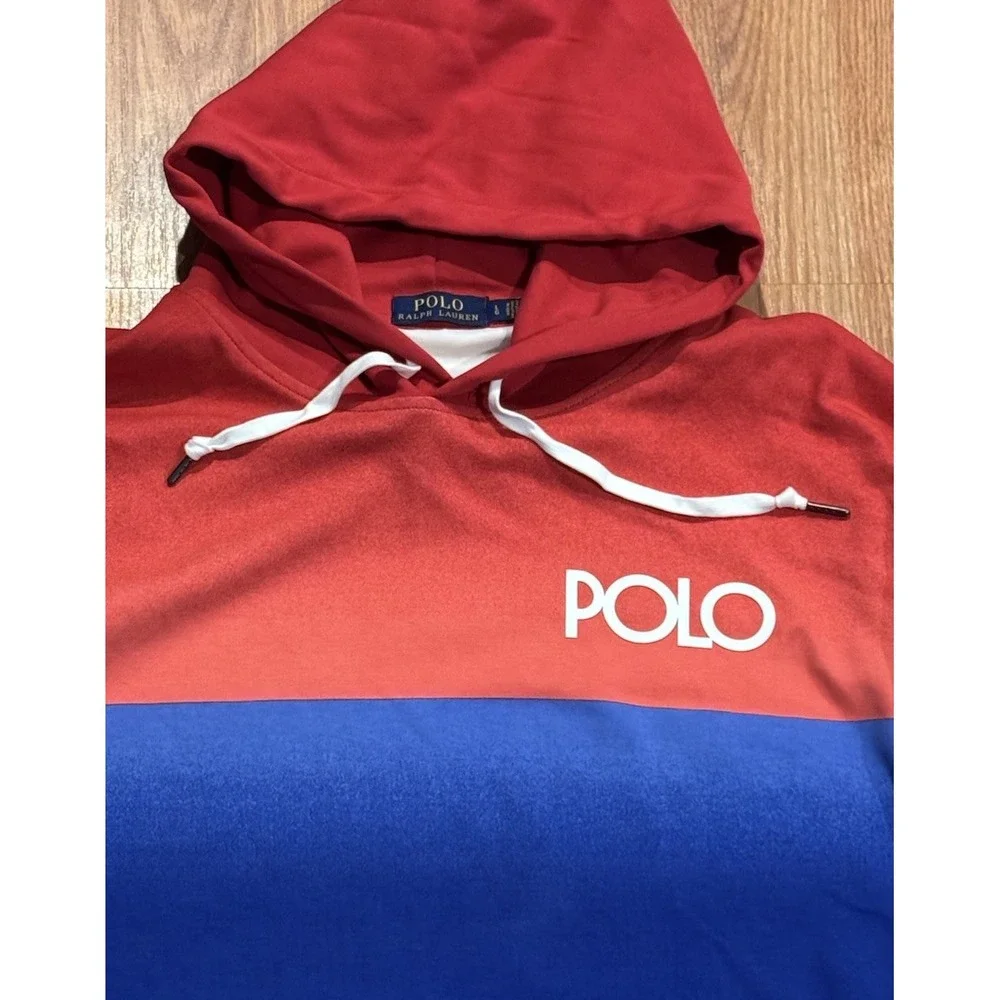 Polo Ralph Lauren Stadium Color Block Ombre Serape Beacon Hoodie Large Rare
